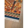 Tapis laine et coton avec franges plat kilim Azyan