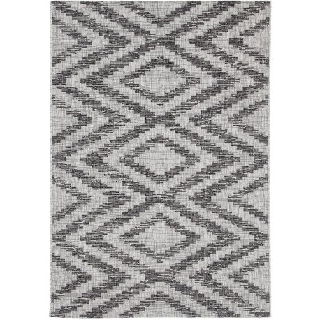 Tapis design plat gris intérieur et extérieur Cleo