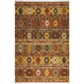 Tapis kilim laine et coton plat avec franges Bangui