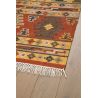 Tapis kilim laine et coton plat avec franges Bangui