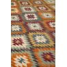 Tapis kilim plat laine et coton avec franges Bamako