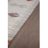 Tapis plat kilim avec franges laine et coton Folck