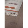 Tapis plat kilim avec franges laine et coton Folck