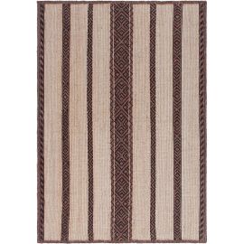 Tapis jute et laine plat moderne ethnique Solna