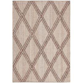 Tapis ethnique berbère plat laine et jute Karo