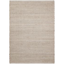 Tapis jute et coton plat moderne blanc kenza