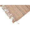 Tapis jute moderne naturel avec franges plat Nakka