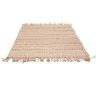 Tapis jute moderne naturel avec franges plat Nakka