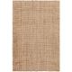 Tapis jute moderne naturel avec franges plat Paloma