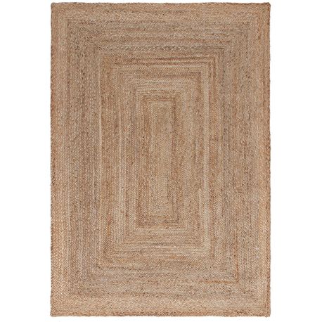 Tapis jute design naturel plat intérieur Mila