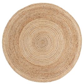 Tapis rond jute plat moderne Knit