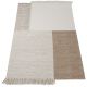 Tapis moderne naturel avec franges graphique Lyna