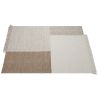 Tapis moderne naturel avec franges graphique Lyna