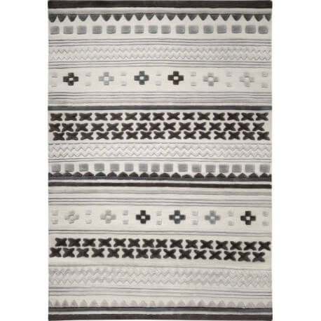 Tapis du Népal en pure laine gris Ethnic Chic Esprit Home