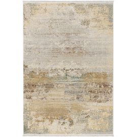 Tapis moderne avec franges abstrait beige Cosmia