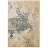 Tapis abstrait avec franges moderne beige Streaks