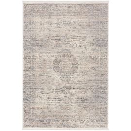 Tapis vintage avec franges rayé rectangle Heriz