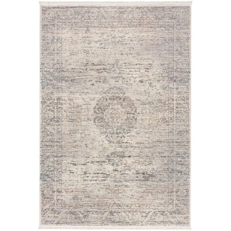 Tapis vintage avec franges rayé rectangle Heriz