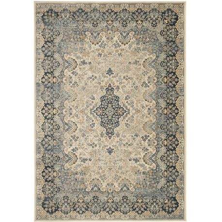 Tapis viscose courtes mèches vintage rayé Chiraz