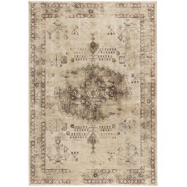 Tapis vintage viscose rayé intérieur Amir