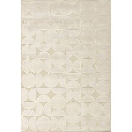 Tapis géométrique moderne laine et viscose Nelle