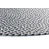 Tapis recyclé rond plat intérieur et extérieur tissé main Kenza