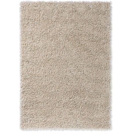 Tapis laine naturel hautes mèches moderne Ray