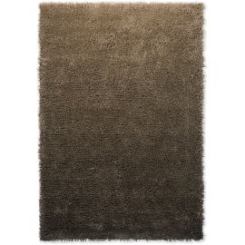 Tapis uni laine naturel longues mèches design Shad High