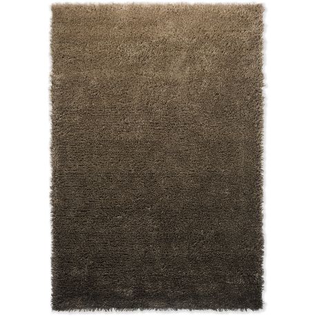 Tapis uni laine naturel longues mèches design Shad High