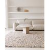 Tapis tissé main laine et lin plat moderne Pebble