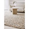 Tapis tissé main laine et lin plat moderne Pebble