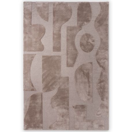 Tapis abstrait laine design effet 3D rectangle Bold