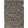 Tapis laine naturel feutré longues mèches design Rocks