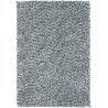 Tapis laine naturel feutré longues mèches design Rocks