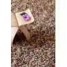 Tapis laine naturel feutré longues mèches design Rocks