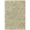 Tapis laine naturel feutré longues mèches design Rocks