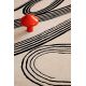 Tapis moderne tufté main laine courbe Decor Flow