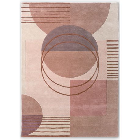 Tapis laine géométrique tufté main moderne Decor Lola