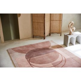 Tapis laine géométrique tufté main moderne Decor Lola