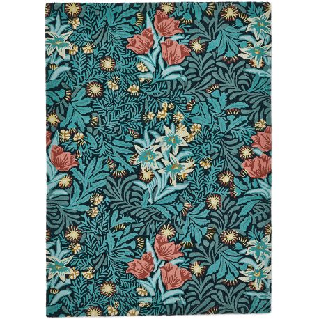 Tapis laine floral moderne tufté main Bower