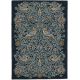 Tapis laine poils ras tufté main floral design Bird