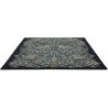 Tapis laine poils ras tufté main floral design Bird