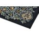 Tapis laine poils ras tufté main floral design Bird