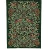 Tapis laine poils ras tufté main floral design Bird