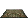 Tapis laine poils ras tufté main floral design Bird