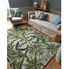 Tapis viscose et laine floral tufté main moderne Bluebell