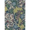 Tapis tufté main laine et viscose floral design Seaweed