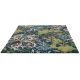 Tapis tufté main laine et viscose floral design Seaweed