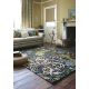 Tapis tufté main laine et viscose floral design Seaweed