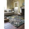 Tapis tufté main laine et viscose floral design Seaweed